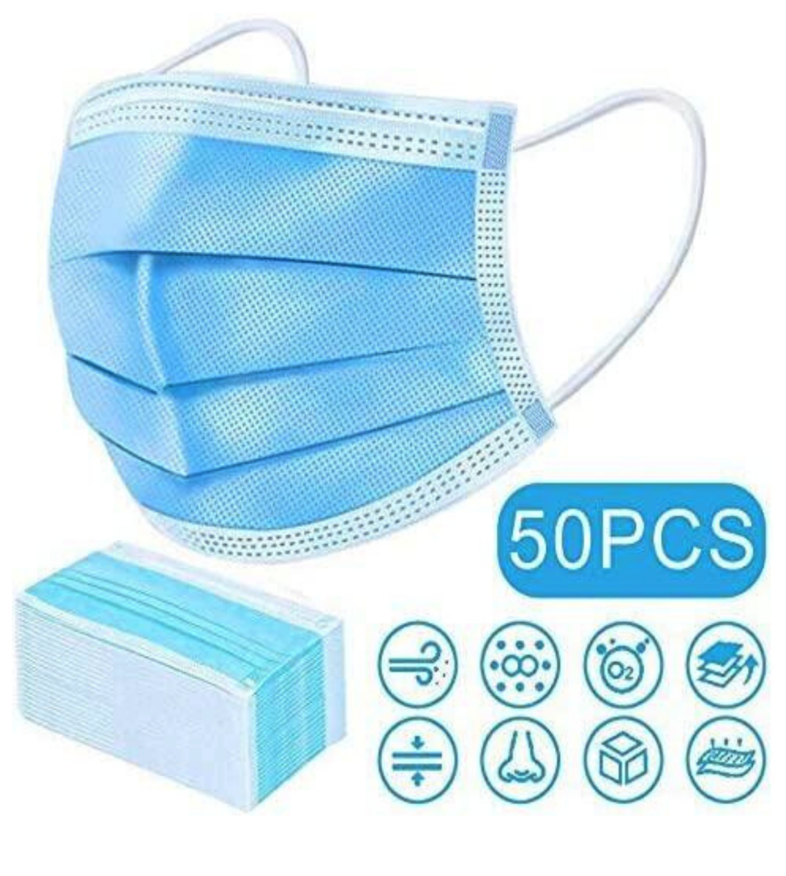 3Ply Disposable Face Mask MQ Direct